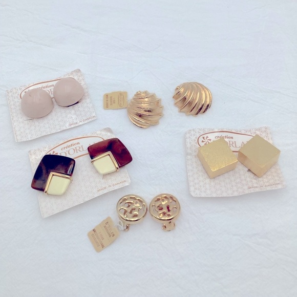 Vintage D'Orlan 5 Pair Clip Earrings - Picture 1 of 2